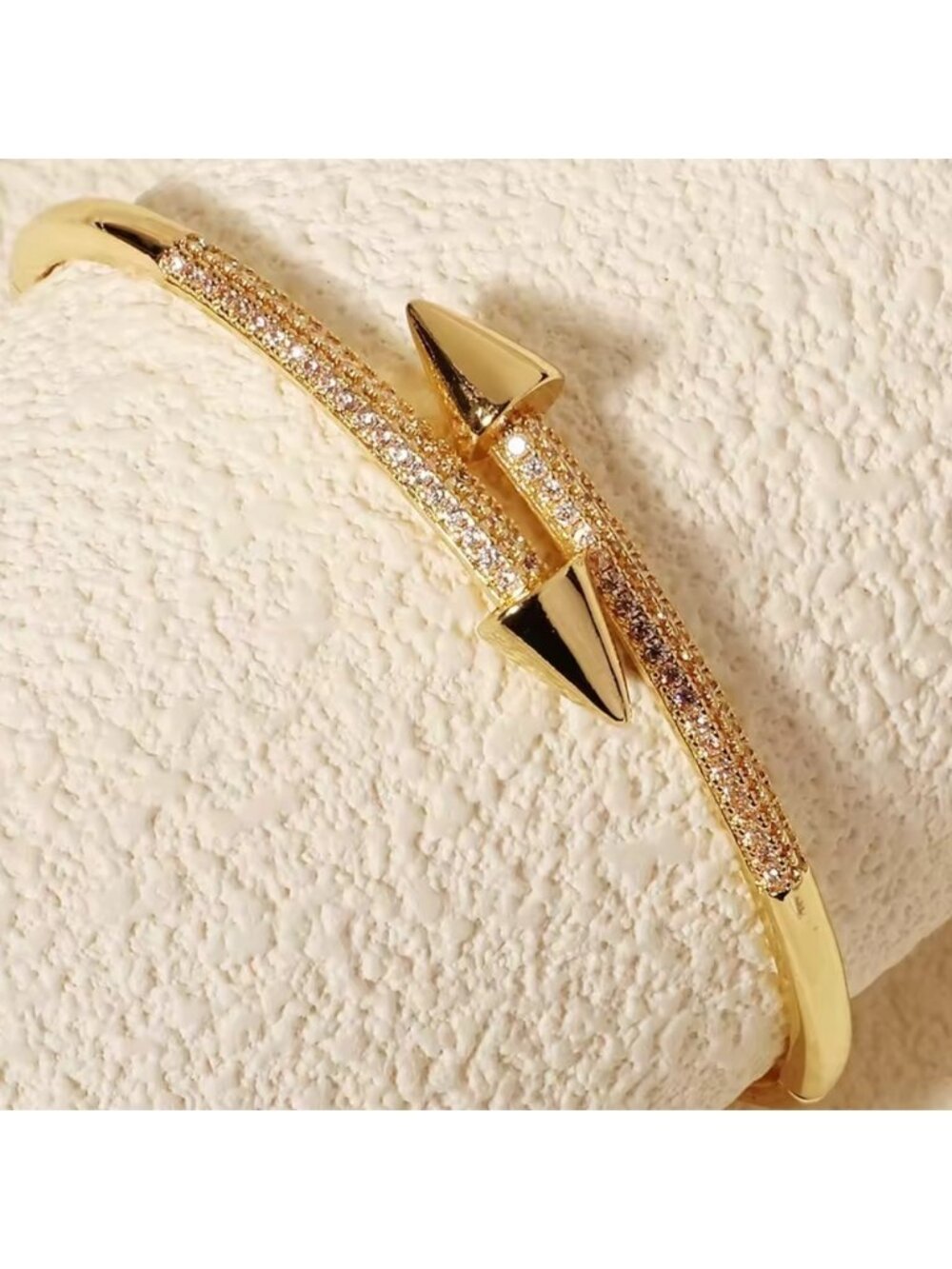 Gold Arrow Bangle Crystal Bracelet